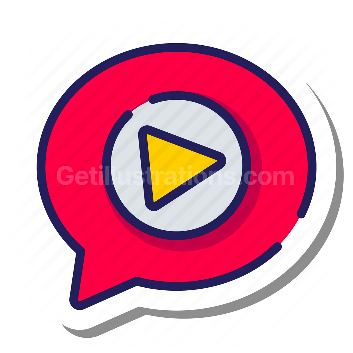 Social Media and Communication  illustration preview image